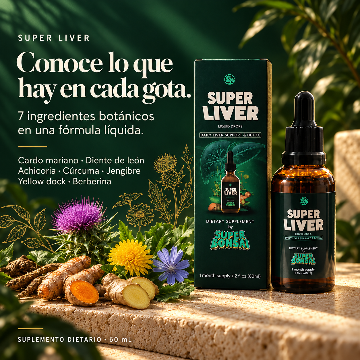 Los siete ingredientes de SUPER LIVER